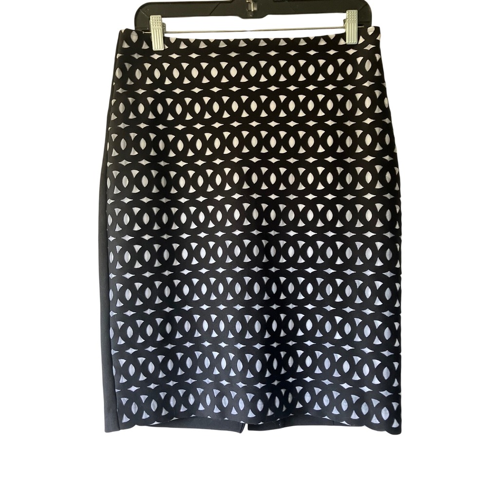 Calvin Klein Black‎ White Pencil Skirt sz 8 Capsule Career